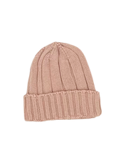 Load image into Gallery viewer, Organic cotton heirloom knitted newborn hat in Blush - CovetedThings