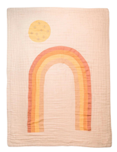 Load image into Gallery viewer, Rainbow 4-Layer Organic Cotton Happy Cloud Luxury Blanket - CovetedThings