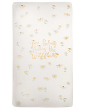 Load image into Gallery viewer, Wildflowers Organic Crib Sheet - CovetedThings
