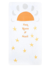Load image into Gallery viewer, Sun, Moon, and Stars Organic Crib Sheet - CovetedThings