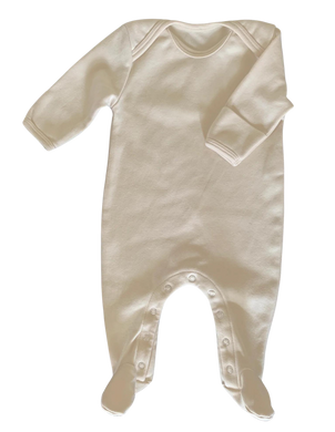 Organic Cotton Footed Onesie in Dove - CovetedThings