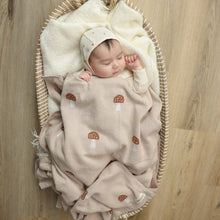 Load image into Gallery viewer, 100% Luxury Cotton Swaddle Receiving Baby Blanket - Mushroom: Camel - CovetedThings