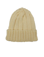 Load image into Gallery viewer, Organic cotton heirloom knitted newborn hat in Natural - CovetedThings
