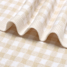 Load image into Gallery viewer, 100% Luxury Cotton Swaddle Receiving Baby Blanket - Plaid: Beige - CovetedThings