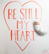 Load image into Gallery viewer, Be Still My Heart Organic Swaddle Blanket - Coveted Things
