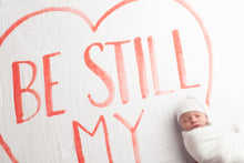 Load image into Gallery viewer, Be Still My Heart Organic Swaddle Blanket - Coveted Things