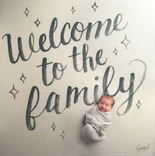 Load image into Gallery viewer, Welcome to the Family Organic Swaddle Scarf™ - CovetedThings
