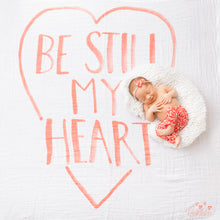 Load image into Gallery viewer, Be Still My Heart Organic Swaddle Blanket - Coveted Things