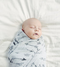 Load image into Gallery viewer, Faded Arrows Organic Swaddle Blanket- Coveted Things