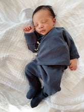 Load image into Gallery viewer, Organic Cotton Footed Pants in Charcoal - CovetedThings