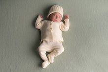 Load image into Gallery viewer, Organic cotton heirloom knitted newborn top and bottom set - CovetedThings