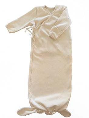Organic Cotton Baby Gown in Dove - CovetedThings