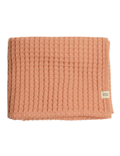 Load image into Gallery viewer, Organic Cotton Waffle Baby Blanket in Terra Cotta - CovetedThings
