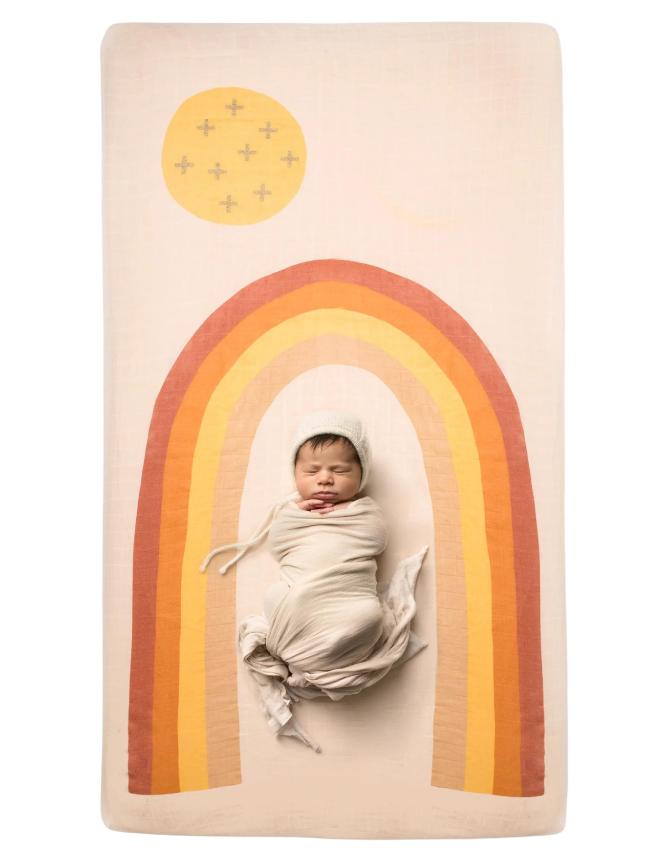 Rainbow Organic Crib Sheet
