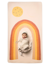 Load image into Gallery viewer, Rainbow Organic Crib Sheet - CovetedThings
