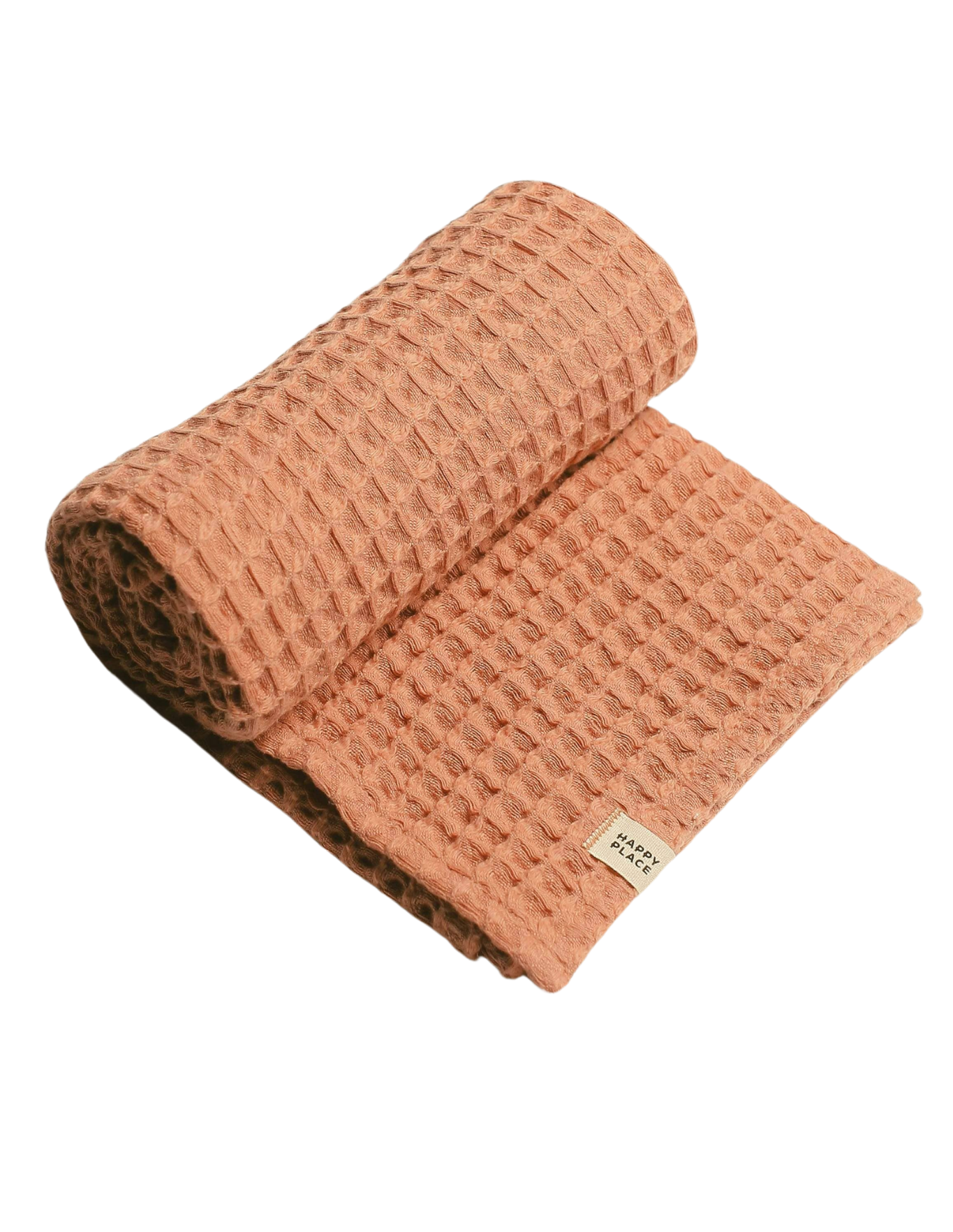 Organic Cotton Waffle Baby Blanket in Terra Cotta