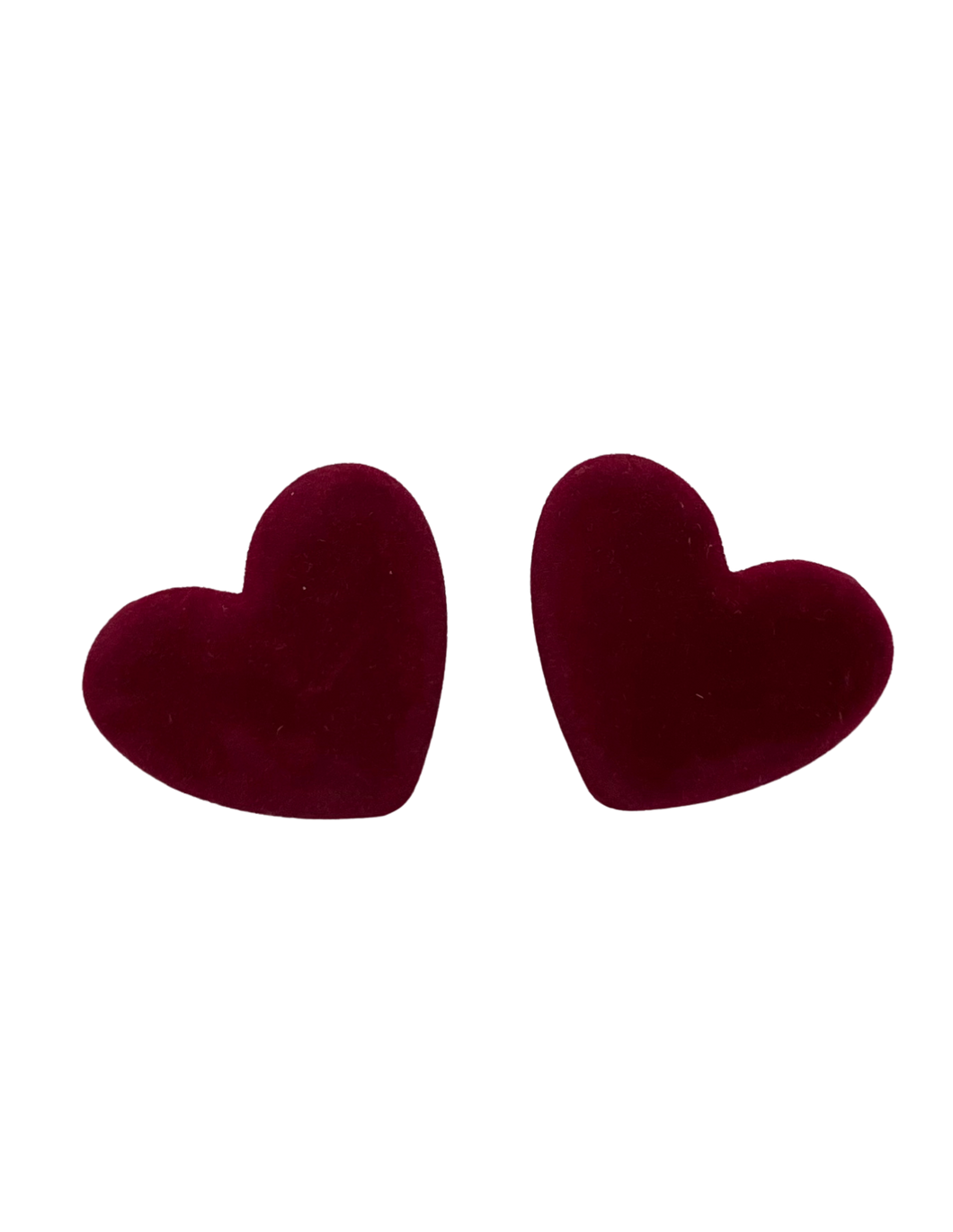 Hair Clip- Fuzzy Red Hearts - CovetedThings