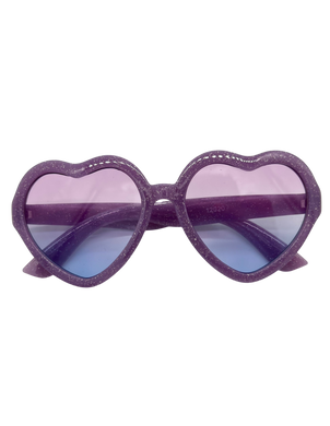 Sunglasses- Purple Glitter Hearts - CovetedThings