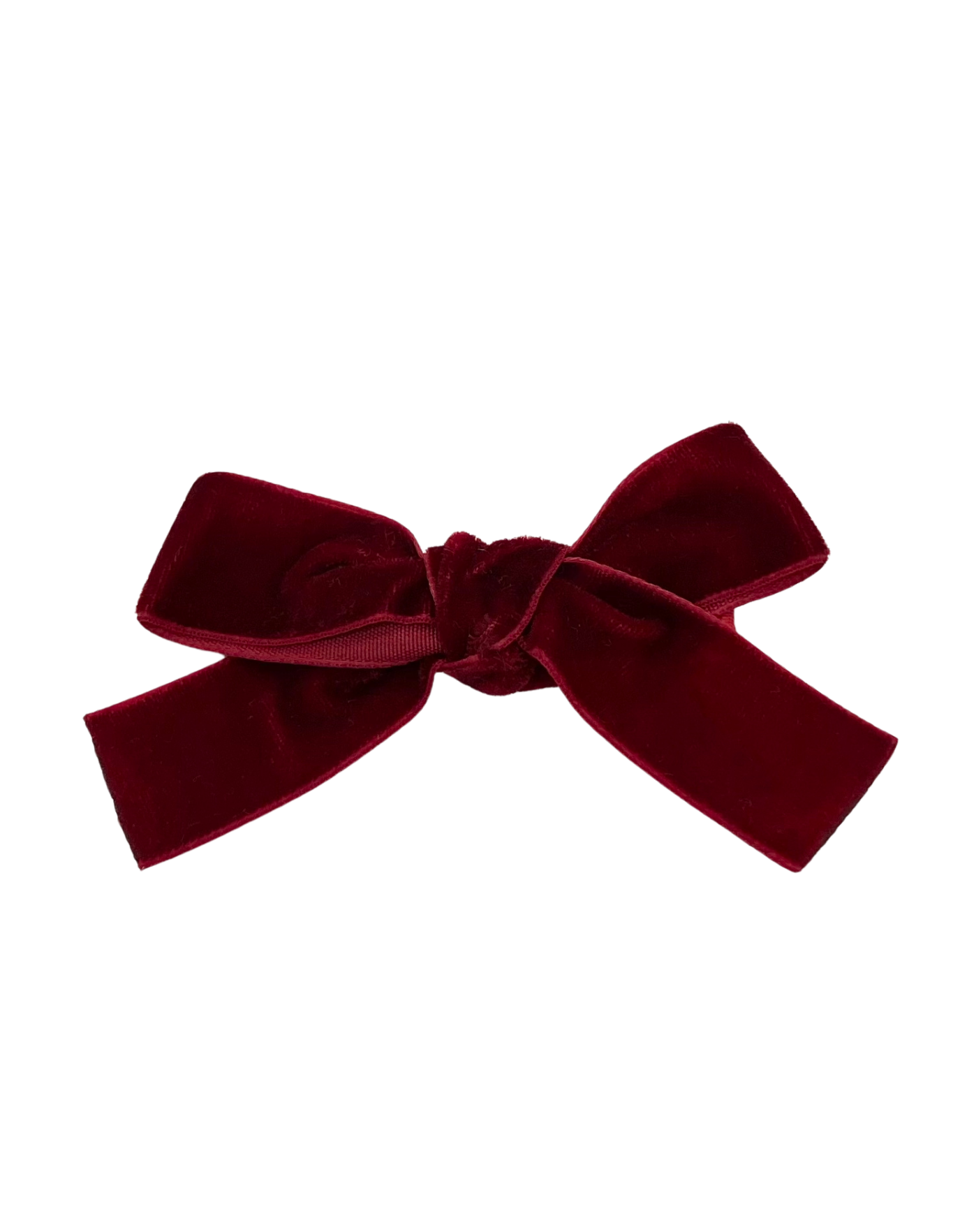 Mignonne Gavigan Matilee Velvet Hair Bow Maroon MLE Bow Hair Claw in Burgundy main image 4