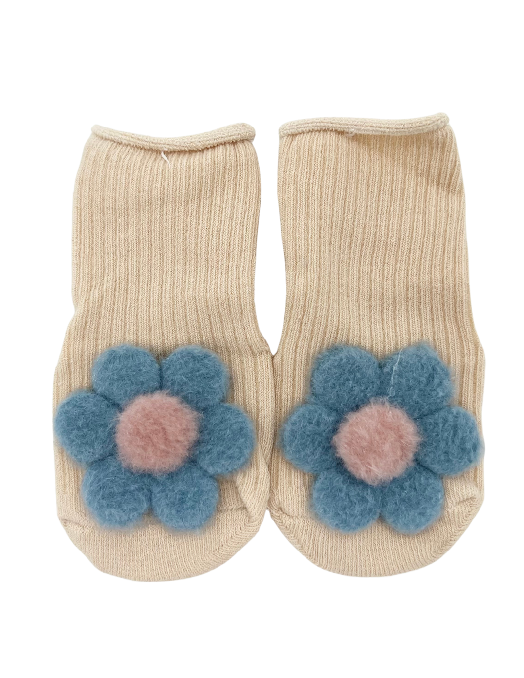 Baby Booties- Fuzzy Flower Socks - CovetedThings