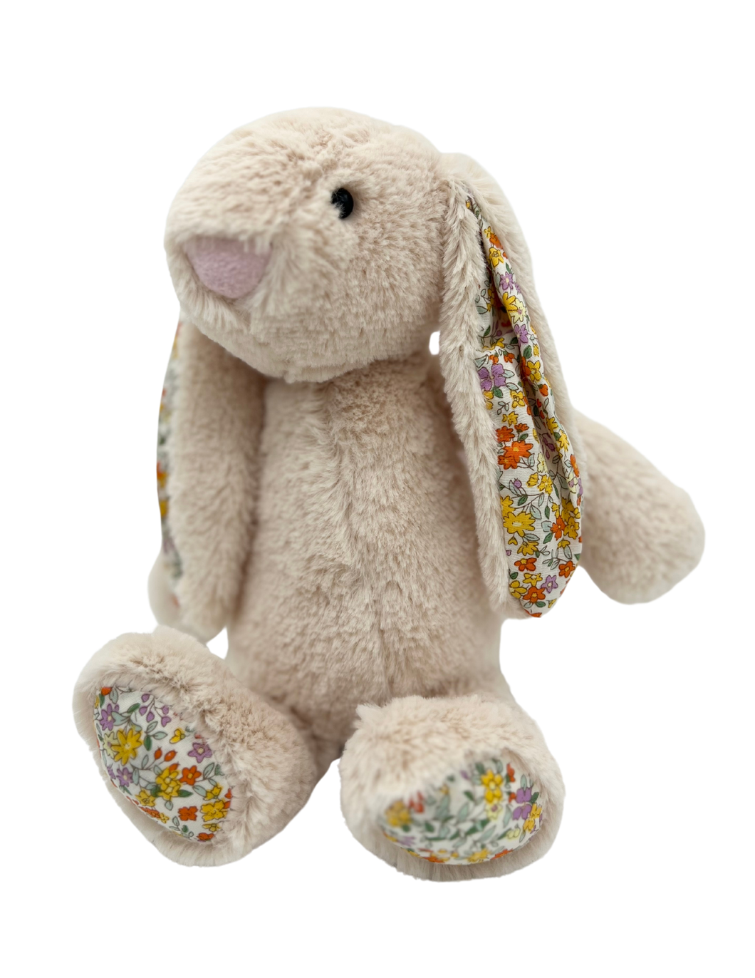 Stuffed Animal- Cream Floral Bunny - CovetedThings