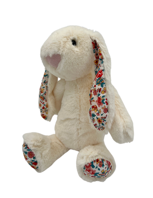 Stuffed Animal- White Floral Bunny - CovetedThings