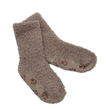 Load image into Gallery viewer, Baby Booties- Cozy Fuzzy Socks Brown - CovetedThings
