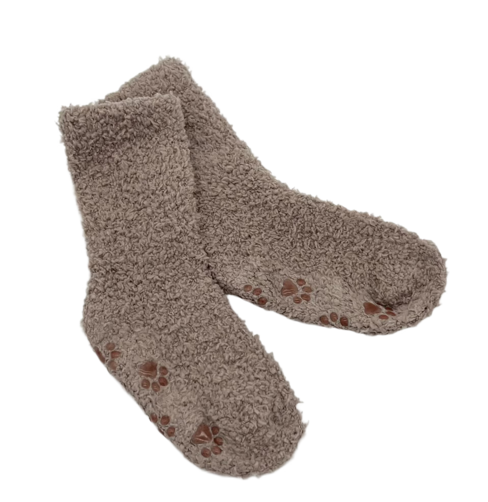Baby Booties- Cozy Fuzzy Socks Brown