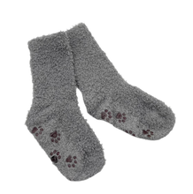 Load image into Gallery viewer, Baby Booties- Cozy Fuzzy Socks Grey - CovetedThings
