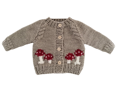 Mushroom knitted cardigan sweater - CovetedThings