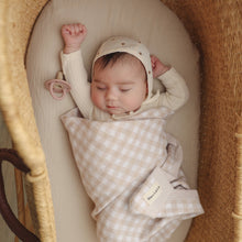 Load image into Gallery viewer, 100% Luxury Cotton Swaddle Receiving Baby Blanket - Plaid: Beige - CovetedThings
