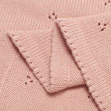 Load image into Gallery viewer, Knitted Pique Baby Blanket in Blush - CovetedThings
