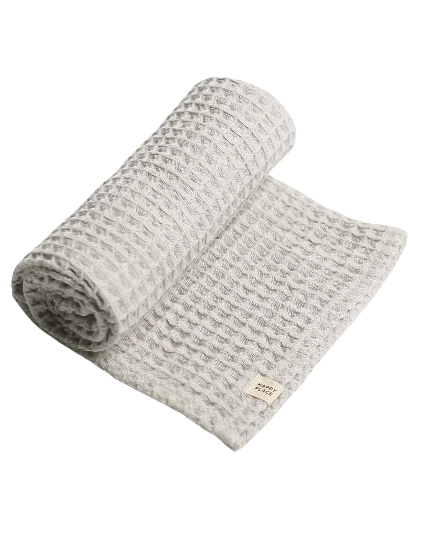 Organic Cotton Waffle Baby Blanket in Silver Grey
