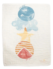 Load image into Gallery viewer, Move Mountains 4-Layer Organic Cotton Happy Cloud Luxury Blanket - CovetedThings
