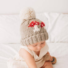 Load image into Gallery viewer, Mushroom Pom Pom Knitted Beanie Hat - CovetedThings
