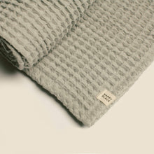 Load image into Gallery viewer, Organic Cotton Waffle Baby Blanket in Aloe - CovetedThings
