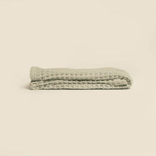 Load image into Gallery viewer, Organic Cotton Waffle Baby Blanket in Aloe - CovetedThings
