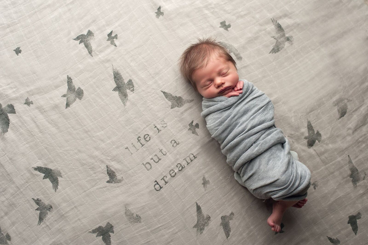 Birds Organic Swaddle Blanket CovetedThings