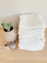 Load image into Gallery viewer, Two pack Solid White Organic Swaddle Blanket - Coveted Things
