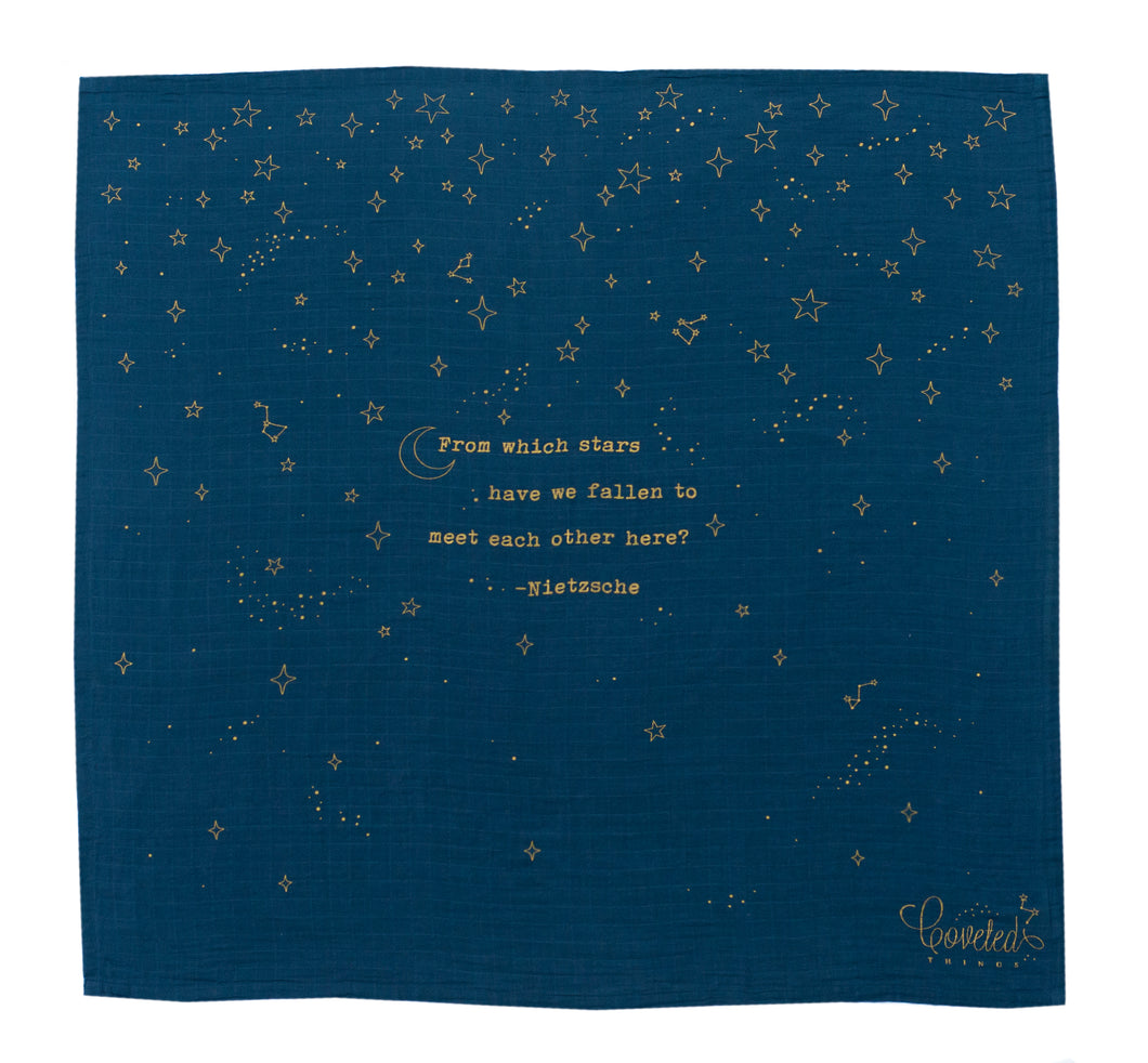 Golden Stars Organic Swaddle Blanket - Coveted Things