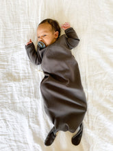 Load image into Gallery viewer, Organic Cotton Baby Gown in Charcoal - CovetedThings

